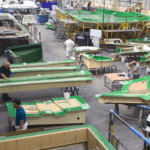 factory view of Norco workers building composite boats.