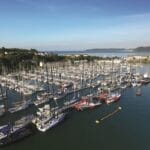 aerial view of Plymouth Yacht Haven marina in the UK