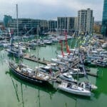 aerial view of Ocean Village Marina boat show