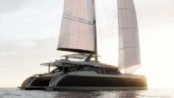 sunreef yachts sailing catamaran underway