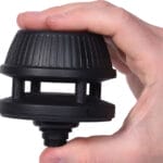 Hand holds black wind sensor which has been used by half of Vendee Globe fleet