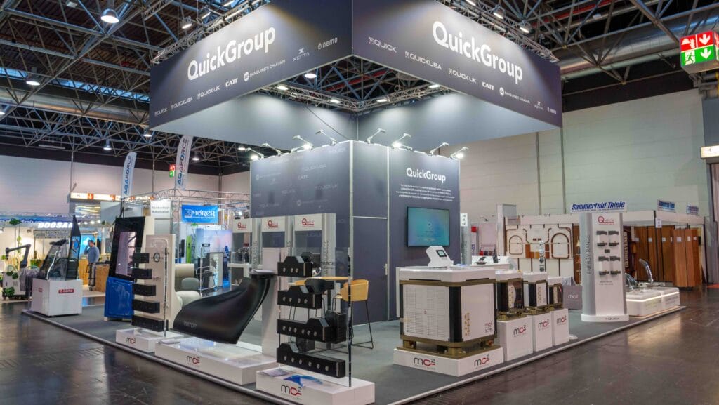 Quick Group stand at boot Dusseldorf in 2024 showcasing products